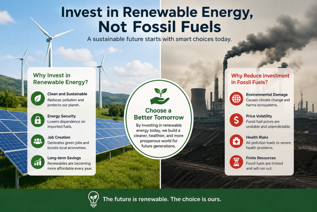Governments should invest more money in renewable energy sources instead of fossil fuels. To what extent do you agree or disagree? Latest IELTS writing Task 2