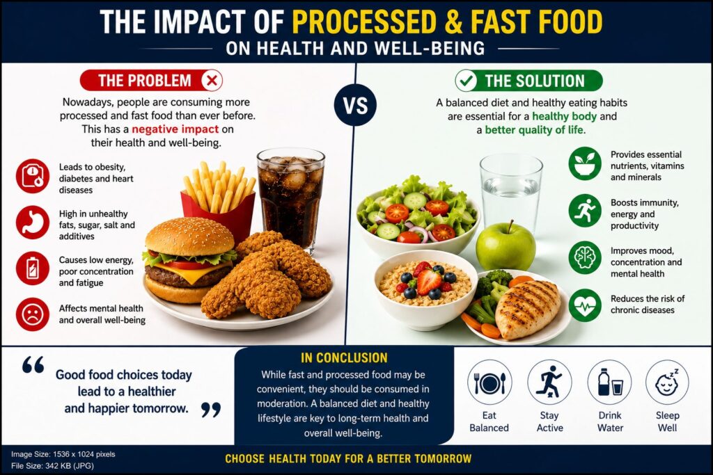 Nowadays, people are consuming more processed and fast food than ever before. This has a negative impact on their health and well-being. To what extent do you agree or disagree? IELTS Latest Writing Task 2 by Parveen Saharan Sir